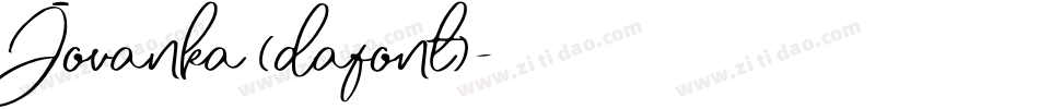 Jovanka (dafont)字体转换